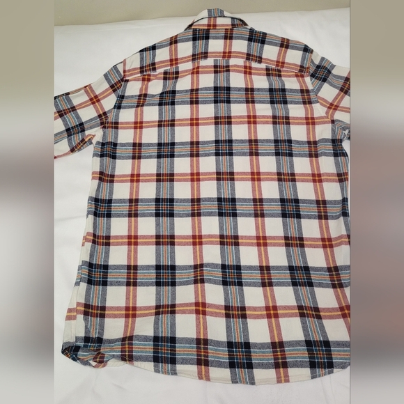 GAP Untucked Long Sleeve Multicolor Plaid Button Down Shirt Top- Men's Size Med - Picture 7 of 8